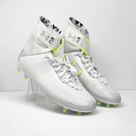 UNDER ARMOUR Highlight MC 3023716-106 White Men\'s Football Cleats Size 10.5 NEW main image 7